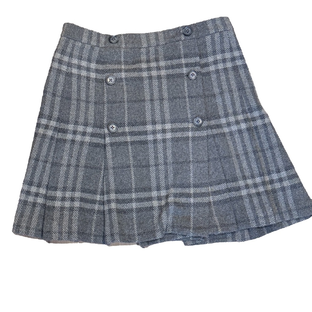 Lauren Ralph Lauren Tweed Mini Skirt Plaid Pleated Wool 10 - Picture 5 of 7